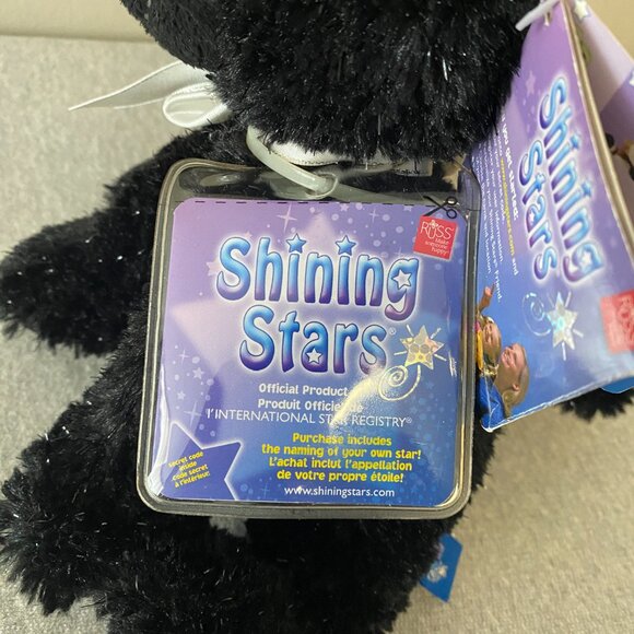 NWT Russ Berrie Shining Stars Sparkly Black Cat Green Eyes Sealed Code 8" 2006 - Picture 10 of 16